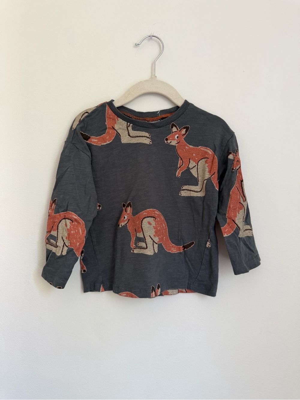 Zara Long-Sleeve Kangaroo Print Tee (Size 2-3)